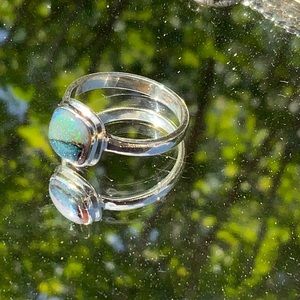 STERLING OPAL 925 STERLING SILVER RING, SIZE 7